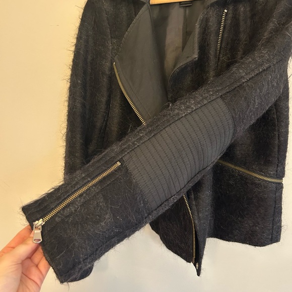 New Marc By Marc Jacobs Black Teddy Wool Mohair Coat size S - Picture 4 of 6